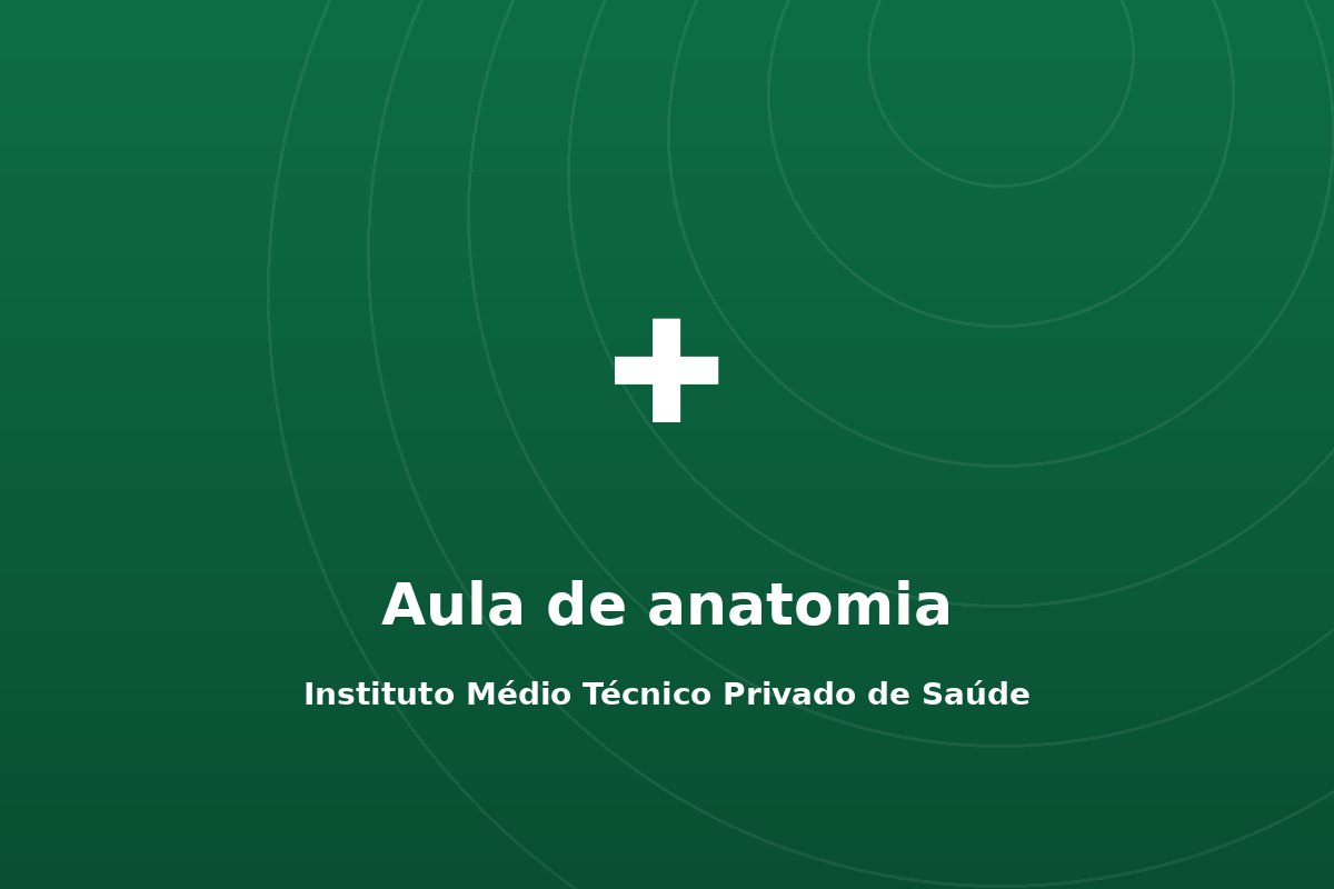 Aula de anatomia
